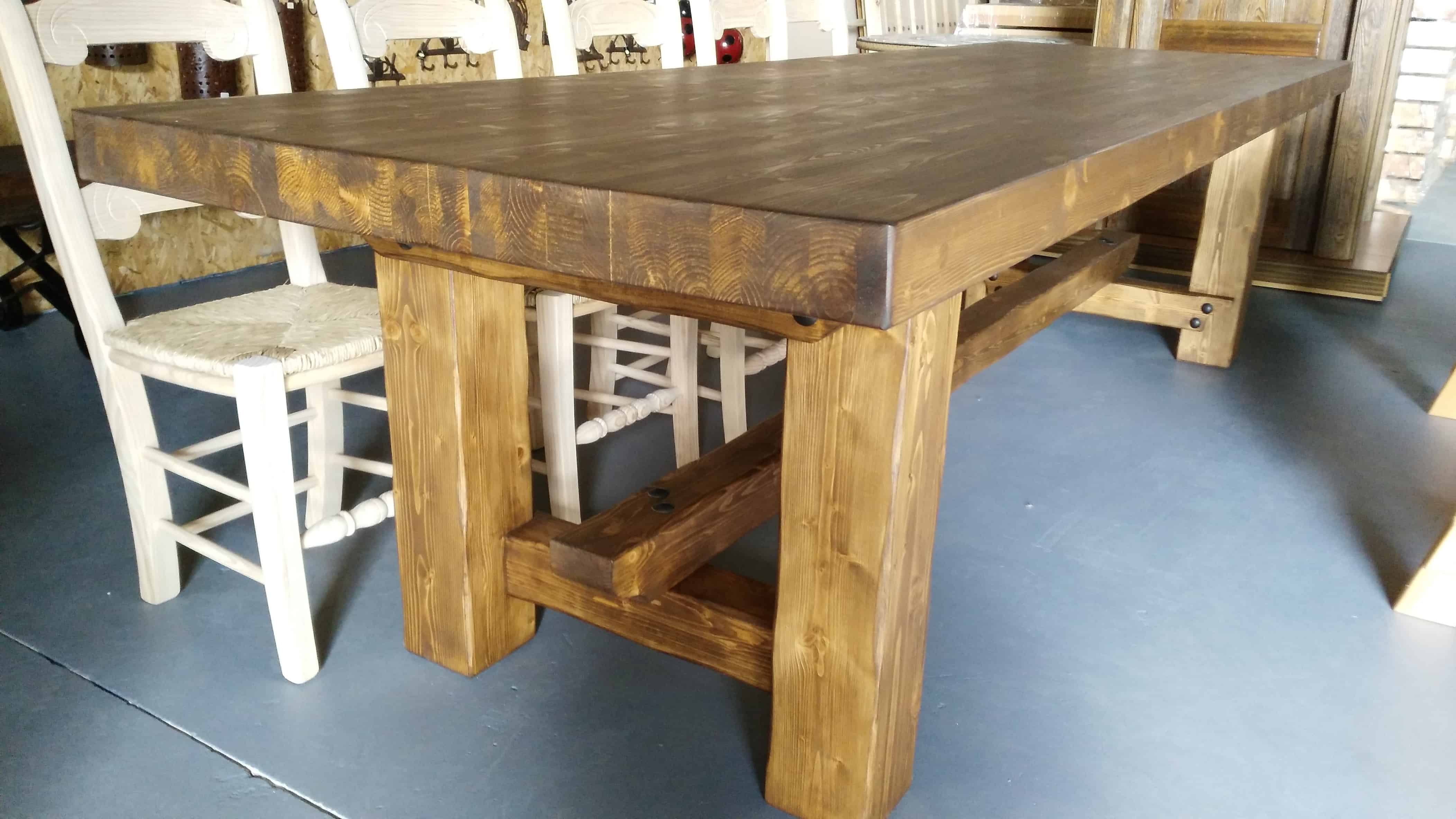 Mesa de comedor rústica, Mesas de madera maciza