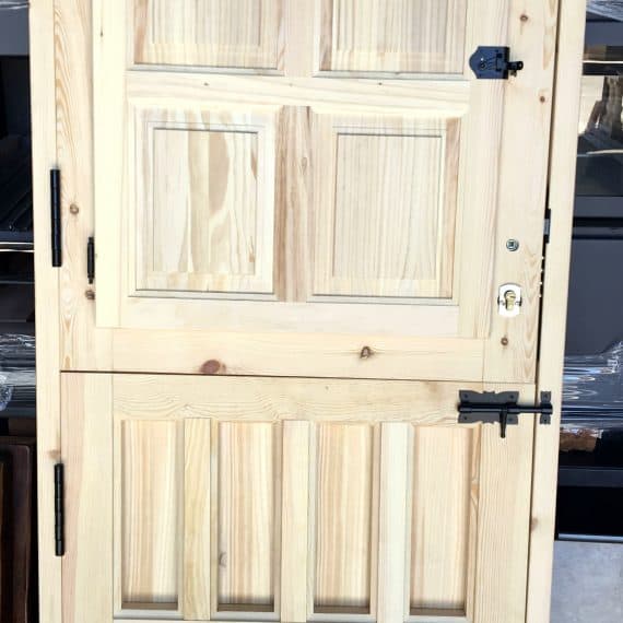 PUERTA RÚSTICA DE MADERA DE EXTERIOR CON POSTIGO - RUSTICOS Y MADERA