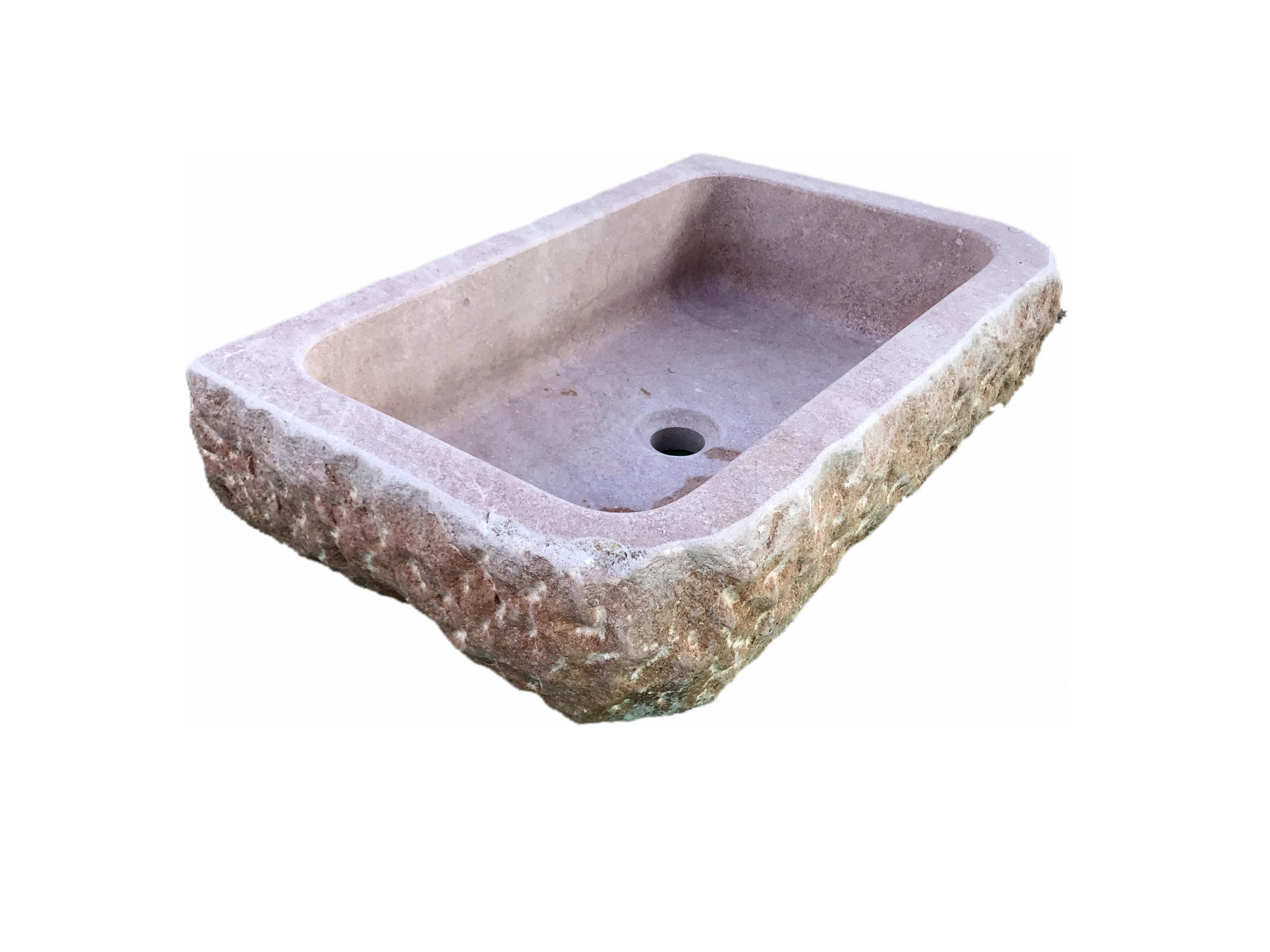 FREGADERO O LAVABO RUSTICO EN PIEDRA NATURAL ROSA ZARCI - RUSTICOS Y MADERA