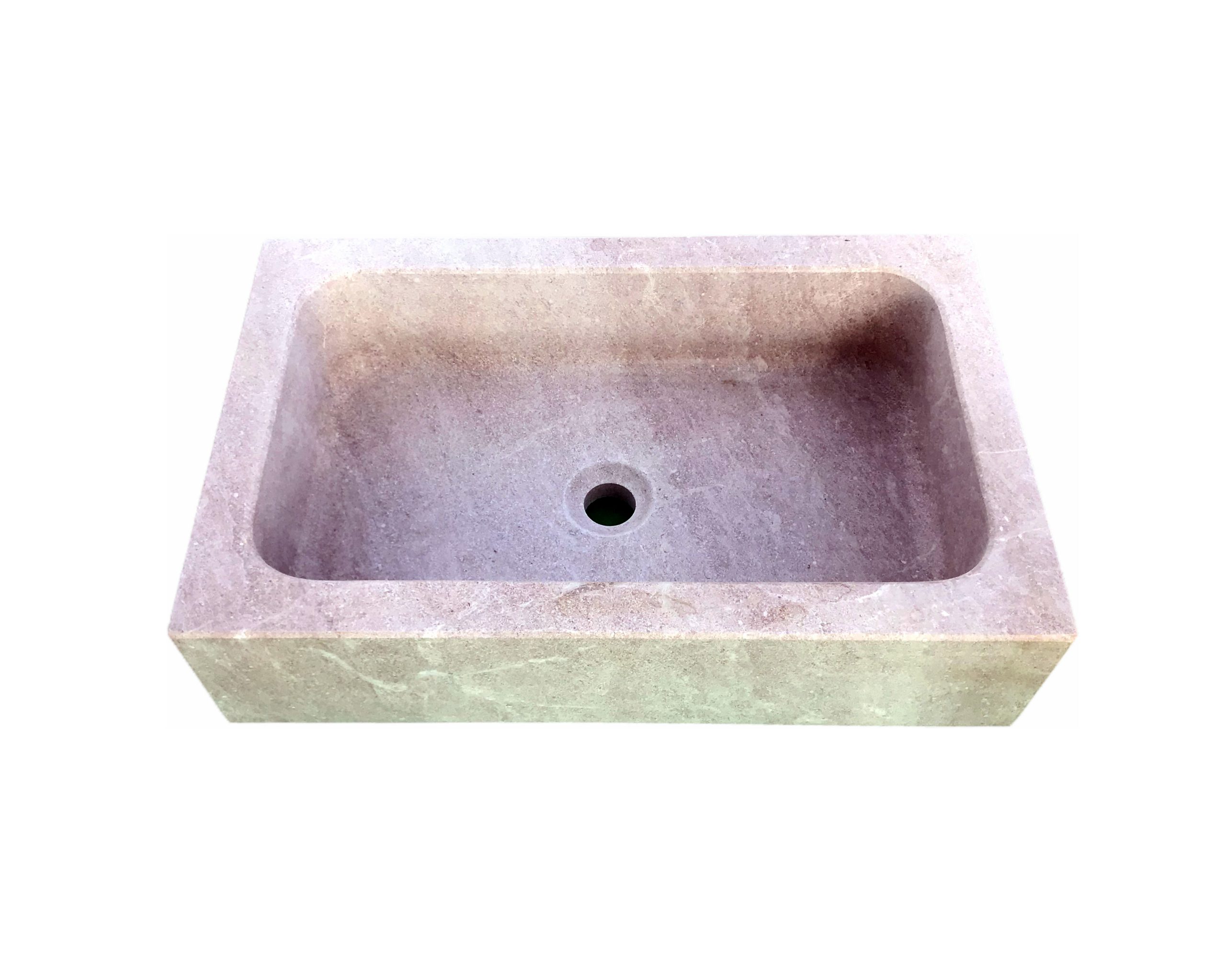 FREGADERO O LAVABO RUSTICO EN PIEDRA NATURAL ROSA ZARCI - RUSTICOS Y MADERA