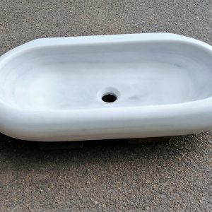 Lavabos ovalado mármol blanco