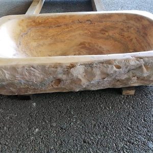 LAVABOS DE PIEDRA AMARILLA RUSTICA CON CANTOS ROTOS - Imagen 4