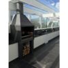 barbacoa metálica con paellero grande