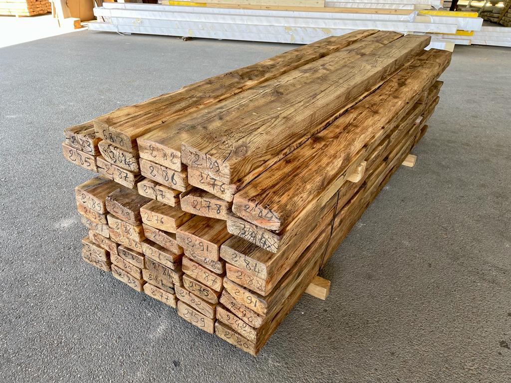 TABLONES DE MADERA VIEJA RECUPERADA 19 X 7,5 X 275 CM - RUSTICOS Y MADERA