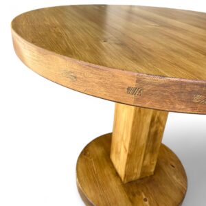 Mesa de madera rústica tipo aperitivo con forma redonda o cuadrada, ideal para restaurantes - Imagen 4