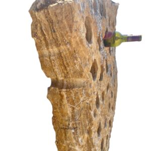 detalle grosor botellero piedra travertino